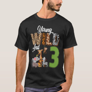 Camiseta Jóvenes Salvajes Y El Zoológico Safari De 3 Años