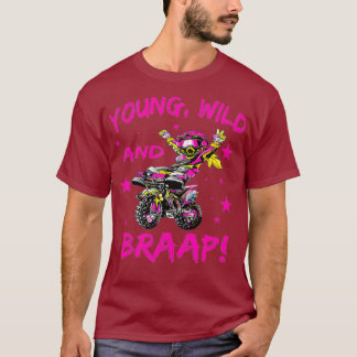 Camiseta Jóvenes silvestres y braap para Chicas de ciclismo