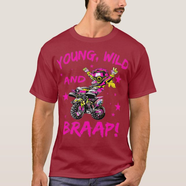 Camiseta Jóvenes silvestres y braap para Chicas de ciclismo (Anverso)