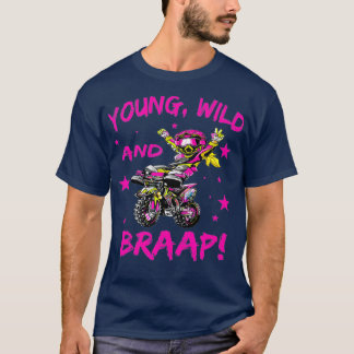 Camiseta Jóvenes silvestres y braap para Chicas de ciclismo