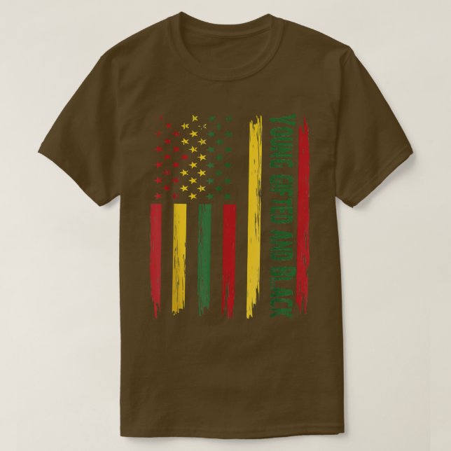 Camiseta Jóvenes talentosos y meses de historia negra en Áf (Diseño del anverso)