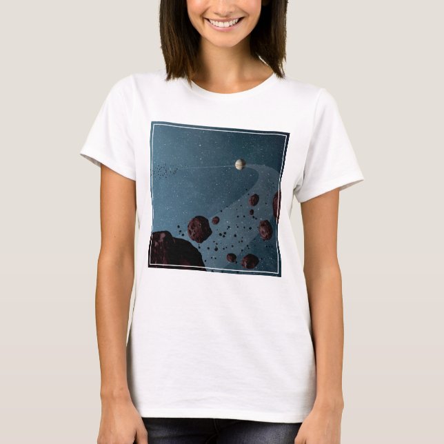 Camiseta Jovian Trojans Asteroides. (Anverso)