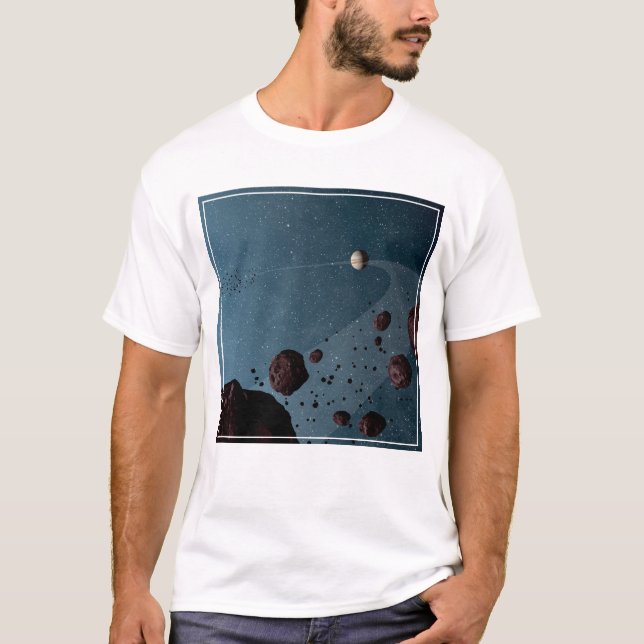Camiseta Jovian Trojans Asteroides. (Anverso)