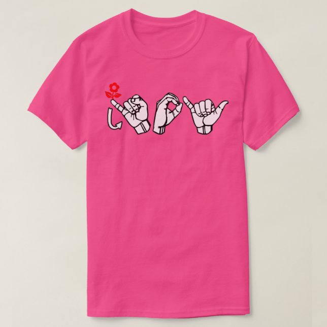 Camiseta JOY ASL Rótulo Language Design 4 (Diseño del anverso)