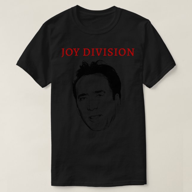 Camiseta Joy Division Nic Cage Parody Meme (Diseño del anverso)
