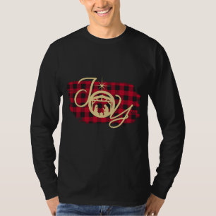 Camiseta JOY en un Navidad mayor Natividad Jesús Nacimiento