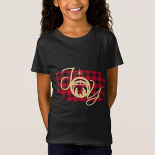 Camiseta JOY en un Navidad mayor Natividad Jesús Nacimiento