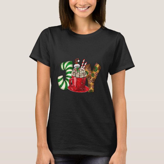 Camiseta Joy Gnome Coffee Latte Cups Cookies Christmas (Anverso)