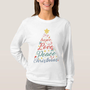 Camiseta Joy Hope Love Peace Christmas