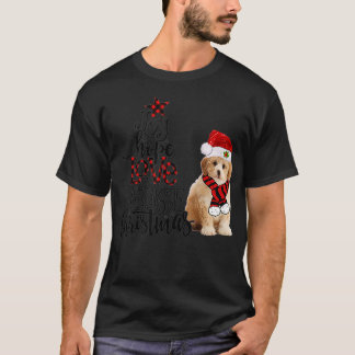 Camiseta Joy Hope Love Peace Christmas Cavapoochon 2020