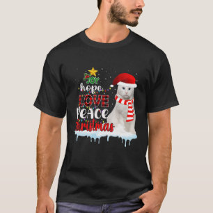 Camiseta Joy Hope Love Peace Christmas Tree Regalo de Navid