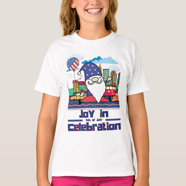 Camiseta Joy in 4th of July Celebration (Anverso)