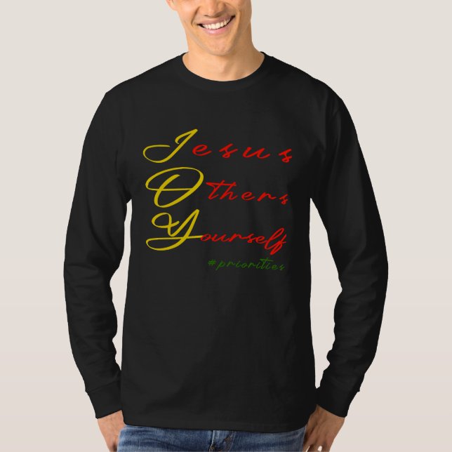 Camiseta JOY Jesus Others Yourself priorities Christian Chr (Anverso)
