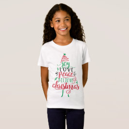 Camiseta Joy Love Peace Believe Christmas T-Shirt