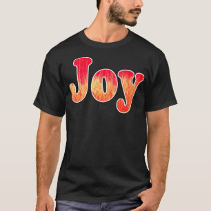 Camiseta Joy Naranja Red Hot Fire Colores Navidades azules 