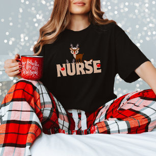 Camiseta Joy Nursing Adorable Cute Reindeer for Nurses