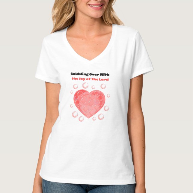 Camiseta Joy of the Lord w/red heart T-shirt (Anverso)