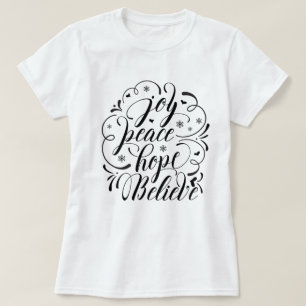 Camiseta Joy Peace Hope Belig