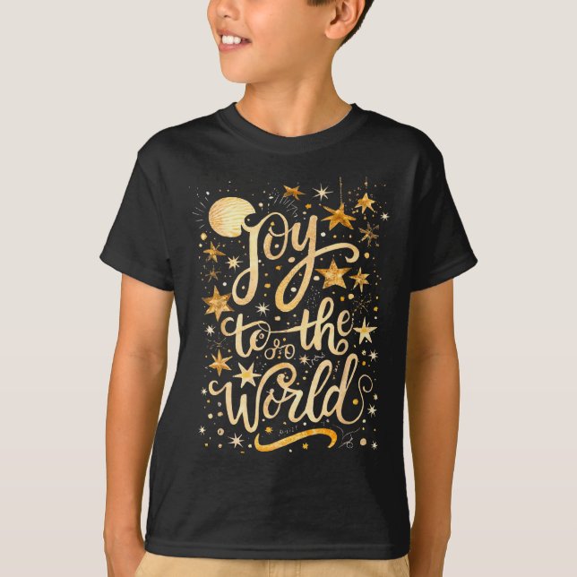 Camiseta Joy To The Christmas World Christian Jesus Nativit (Anverso)