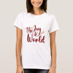 Camiseta Joy to the world<br><div class="desc">¡Agrega un toque mágico a tus celebraciones con nuestro encantador diseño navideño! ? ✨ Celebra una Feliz Navidad llena de estilo y calidez con productos personalizados que capturan la alegría del invierno. Este diseño navideño es perfecto para desearles a tus seres queridos unas Felices Fiestas y decorar tu hogar o...</div>