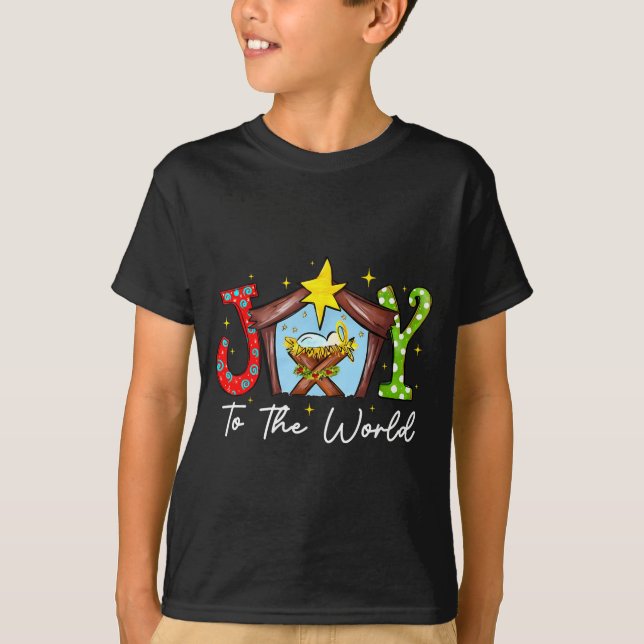 Camiseta Joy To The World Baby Jesus Christmas Nativity Sce (Anverso)