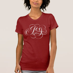 Camiseta JOY to the World Fancy Navidades Calligraphy