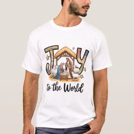 Camiseta Joy to the World,Jesus Christmas