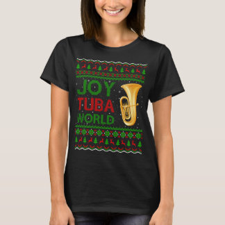 Camiseta Joy Tuba World Music Lover Xmas regalo Tuba Feo Ch