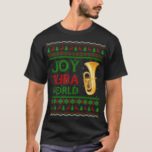 Camiseta Joy Tuba World Music Lover Xmas regalo Tuba Feo Ch
