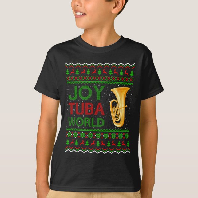 Camiseta Joy Tuba World Music Lover Xmas regalo Tuba Feo Ch (Anverso)