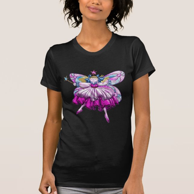 Camiseta Joya de hadas del ciruelo rosado bonito del azúcar (Anverso)