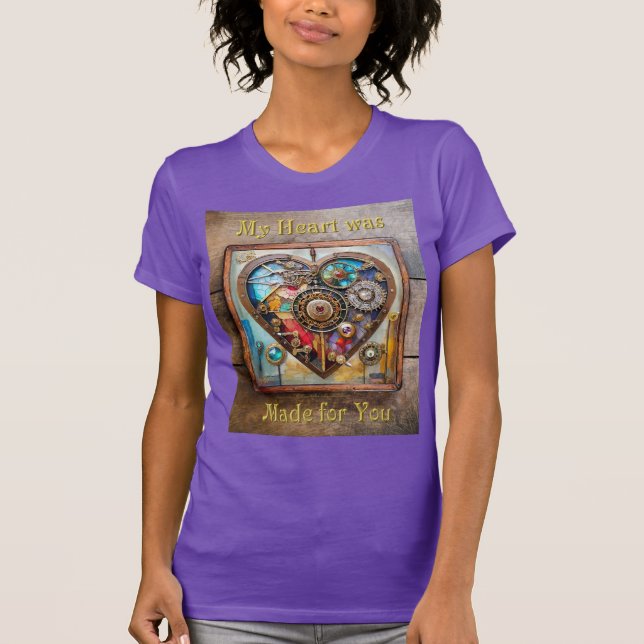 Camiseta Joyas Y Vidrio Manchado Serie Steampunk (Anverso)