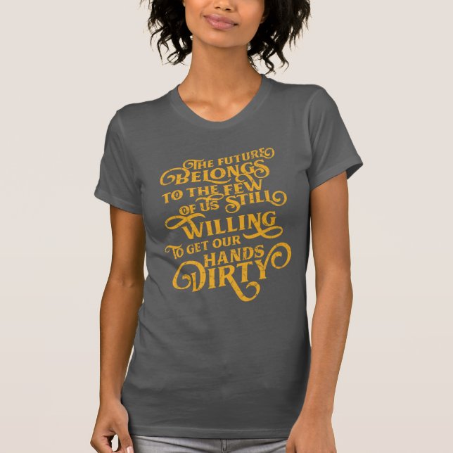 Camiseta Joyería de Ashley Lozano "el futuro" en oro (Anverso)