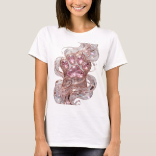 Camiseta Joyería Rosa Plateada con Texto en 3D de Pata