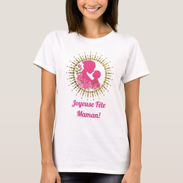Camiseta Joyeuse Fête Maman  (Anverso)