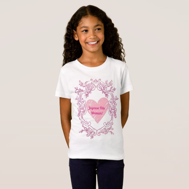 Camiseta Joyeuse fête maman (Anverso completo)