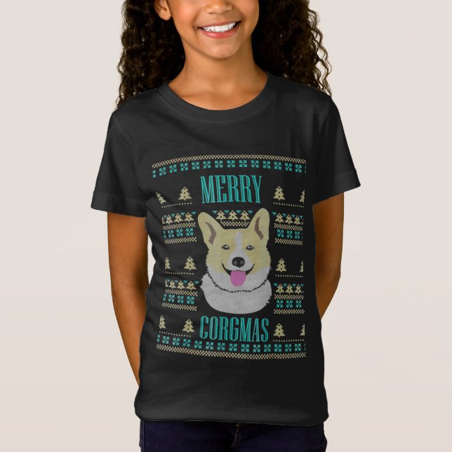 Camiseta Joyeux Corgmas Navidades feos Corgi (Anverso)