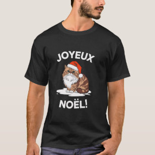 Camiseta Joyeux No l Persian Cat Navidades Santa