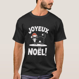 Camiseta Joyeux No l Tuxedo Cat Navidades Santa