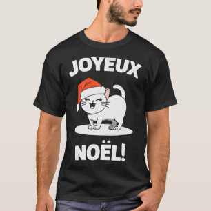 Camiseta Joyeux Noël Khao Manee Navidades de gato blanco Sa
