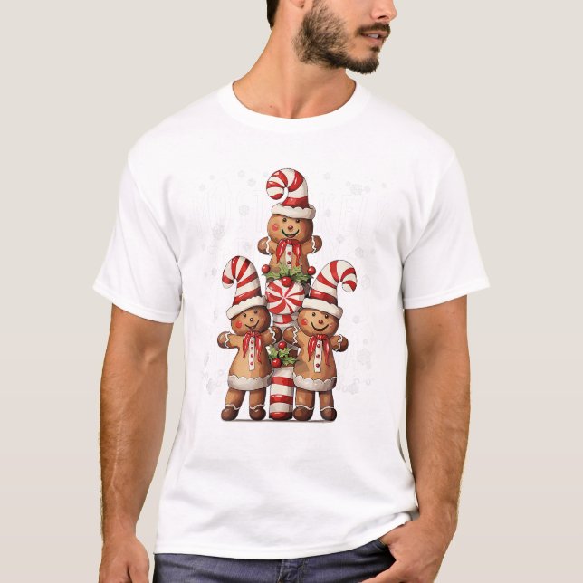 Camiseta Joyful Candy Cane Trio (Anverso)