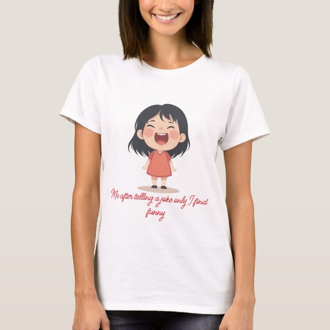 Camiseta Joyful Chibi Chica Laughing (Anverso)