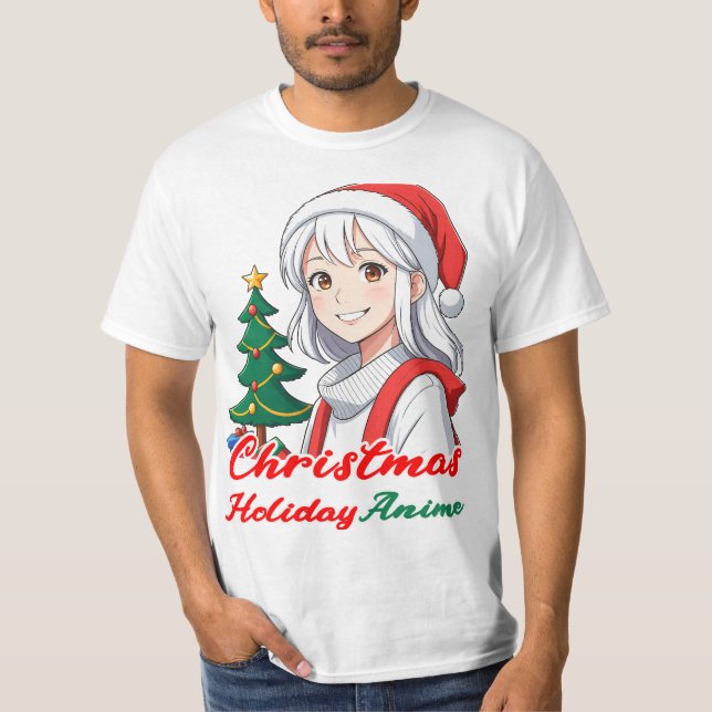Camiseta Joyful kawaii chica - Navidades Holiday Anime (Anverso)