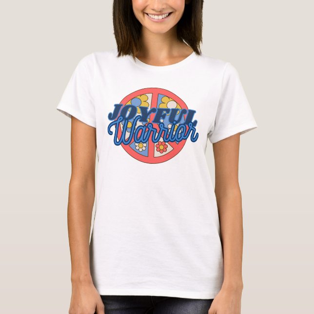 Camiseta Joyful Warrior Peace Sign - Harris Walz 24 (Anverso)