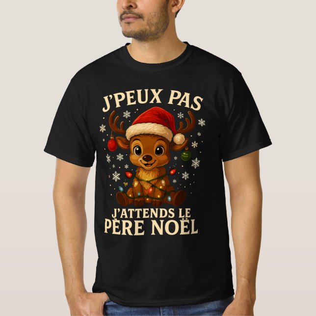 Camiseta j'peux pas j'attends le pere noel (Anverso)