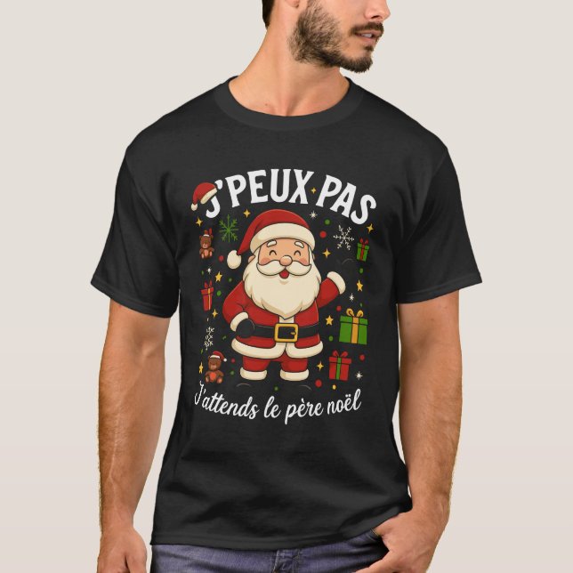 Camiseta J'peux pas J'attends Le Père Noël pull noel (Anverso)