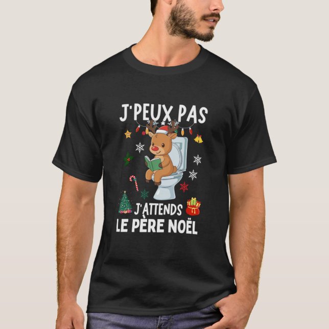 Camiseta J'peux pas J'attends Père Noël (Anverso)