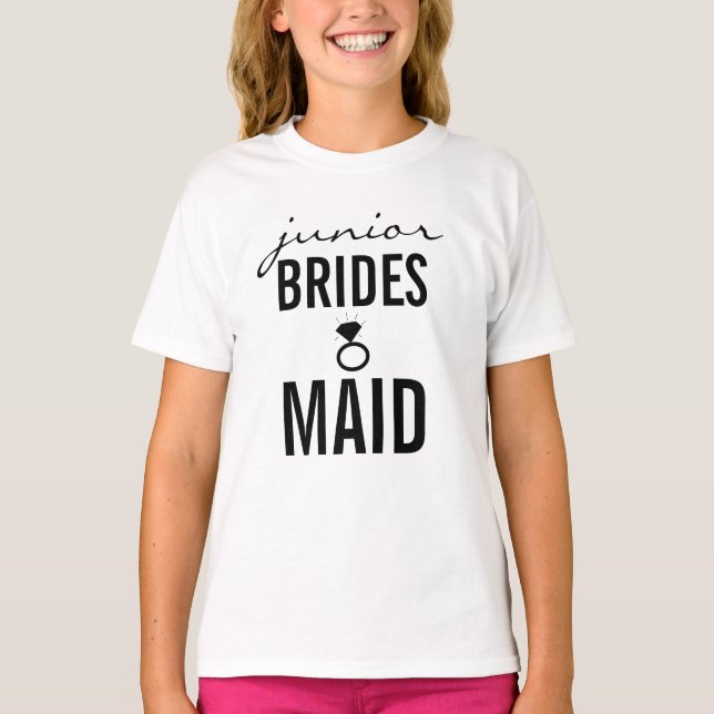 Camiseta - Jr. Bridesmaid (Bling) Blanco (Anverso)