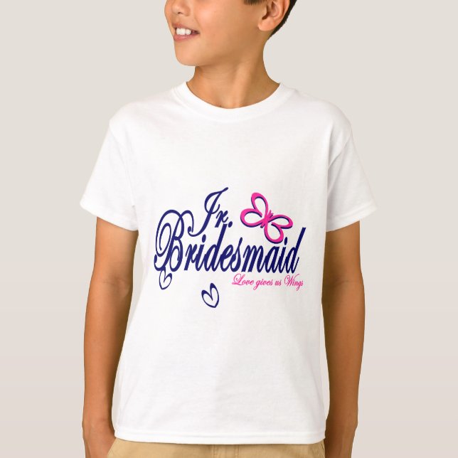 Camiseta Jr. Bridesmaid/ Tema de la mariposa (Anverso)