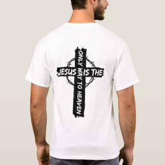 Camiseta Juan 14:6 Biblia versus Tee cristiano sobre blanco